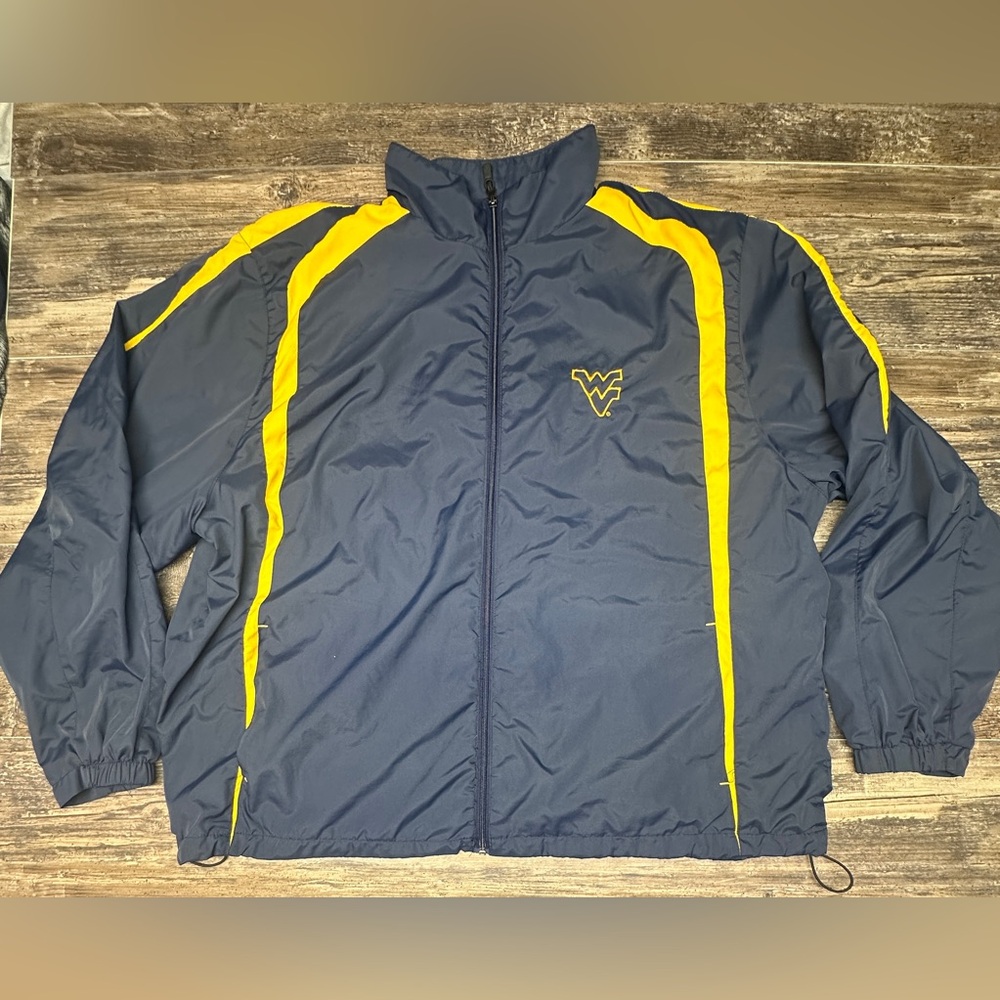 WVU Jacket West Virginia Mountaineers Sport-Tek Jacket Navy Gold 3XL Full Zip